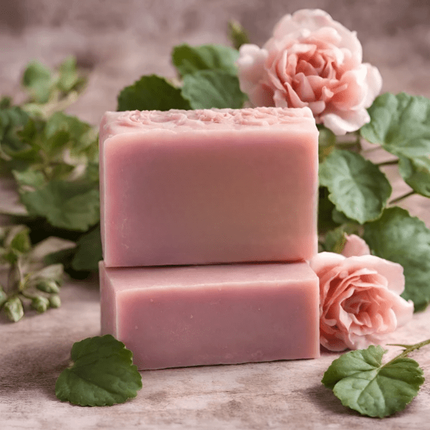 Ročno izdelana naravna mila vrtnica pelargonija