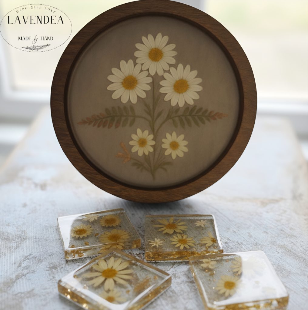 Set lesen pladenj in podstavki